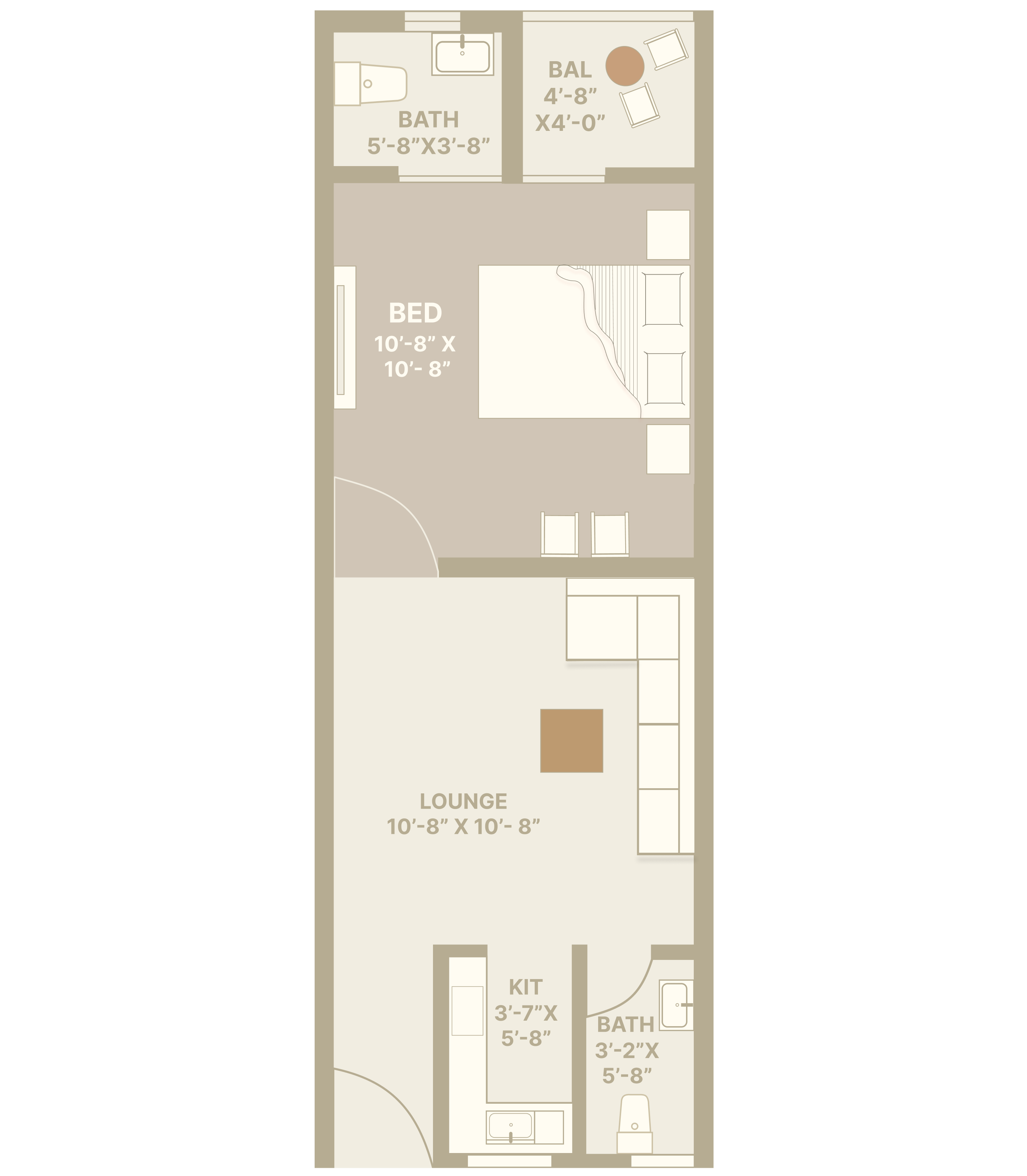 1 Bedroom Floorplan
